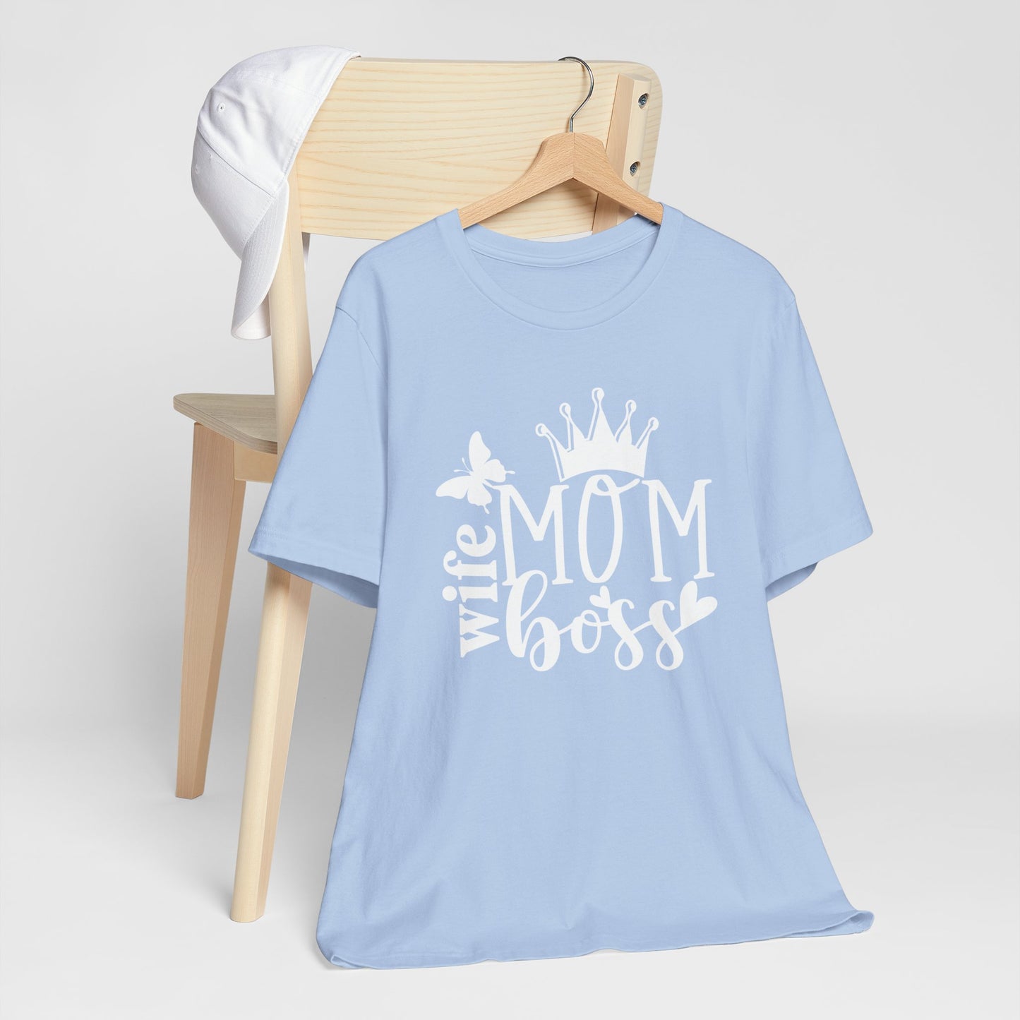 Mother's Day Unisex Jersey Short Sleeve Tee. Wife Mom Boss. Great gift for Mom