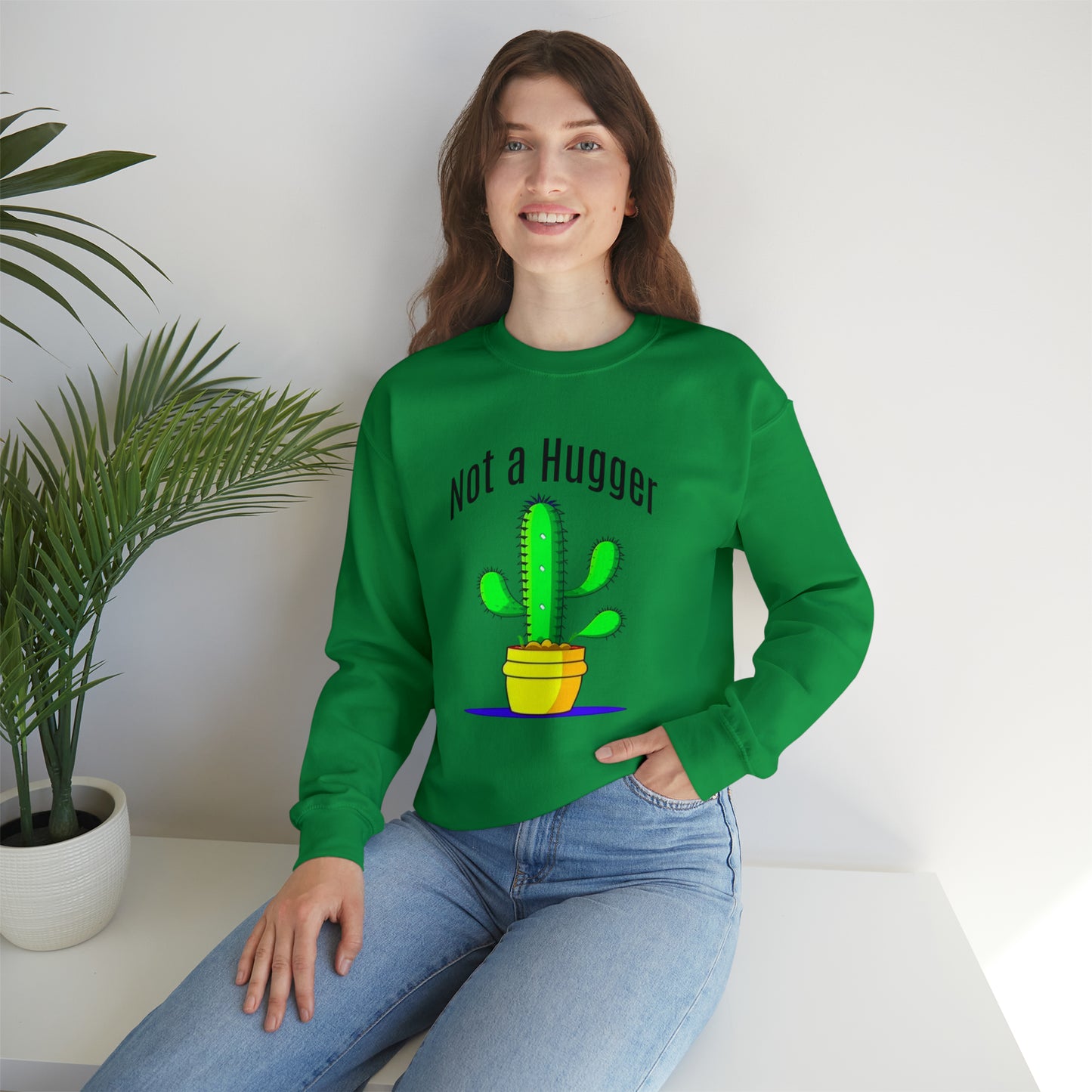 Not a Hugger Unisex Heavy Blend™ Crewneck Sweatshirt | For someone who appreciates personal space and values their own bubble!