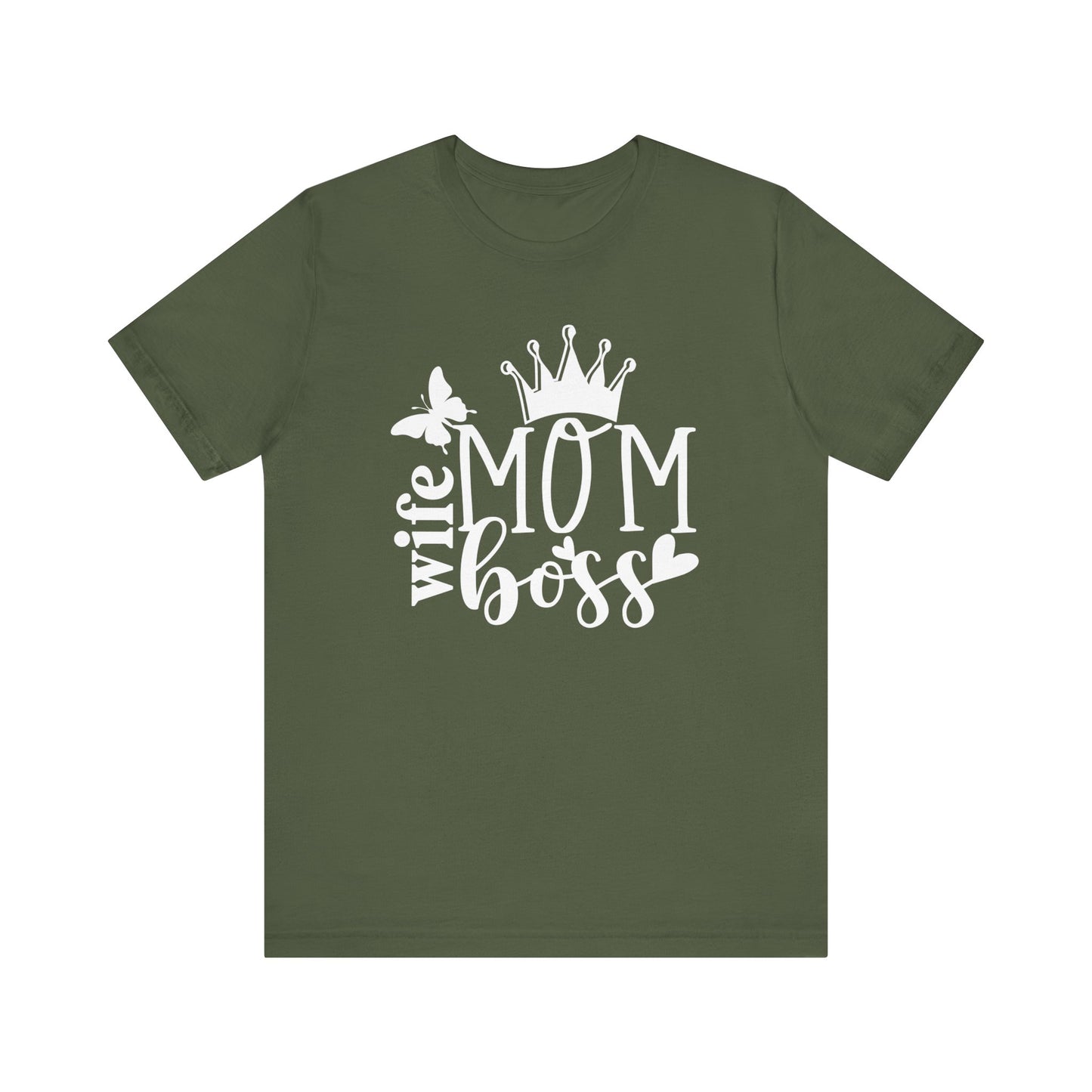 Mother's Day Unisex Jersey Short Sleeve Tee. Wife Mom Boss. Great gift for Mom