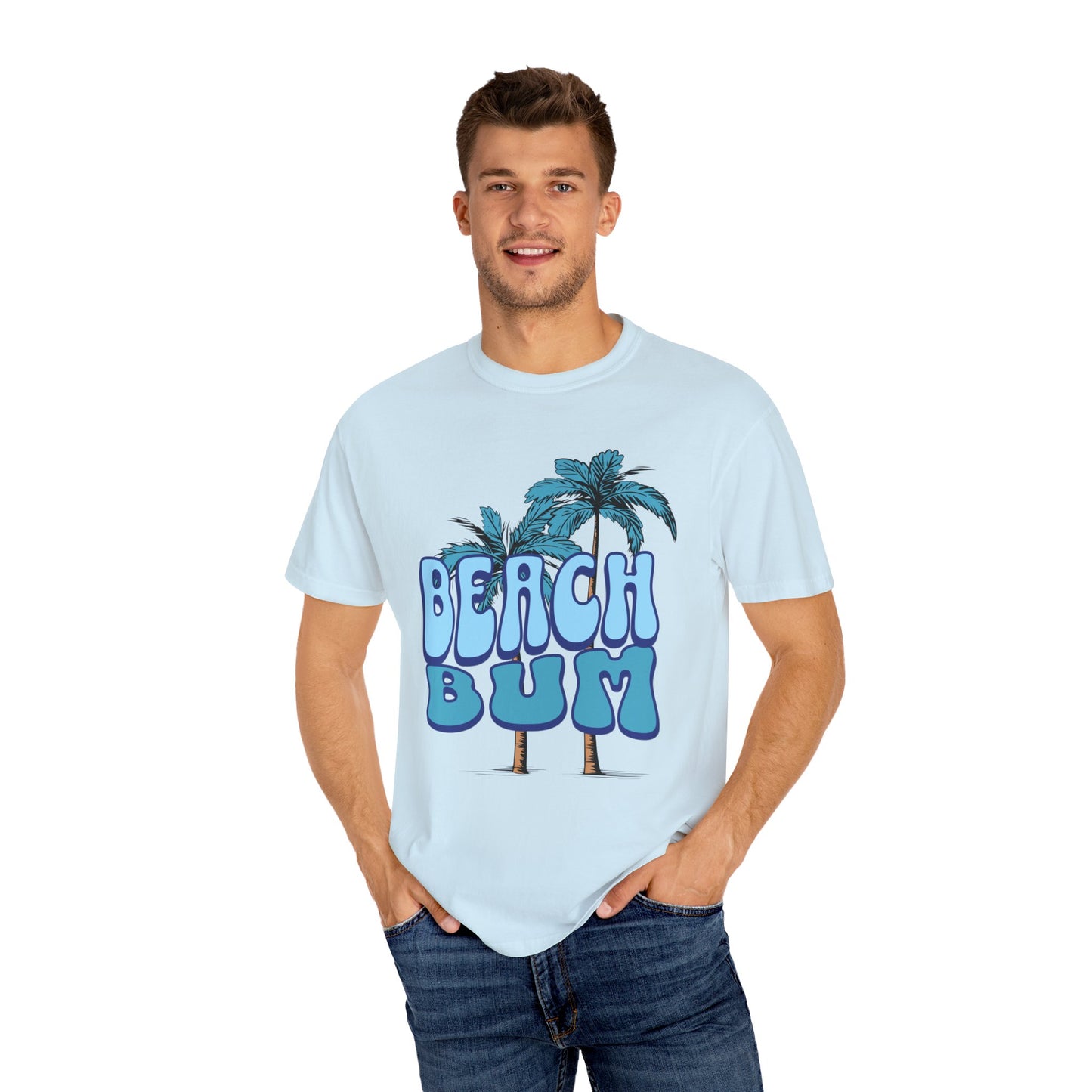 Beach Bum Unisex Comfort Colors T-shirt. Great to wear to the beach on your vacation or just the love of the ocean.