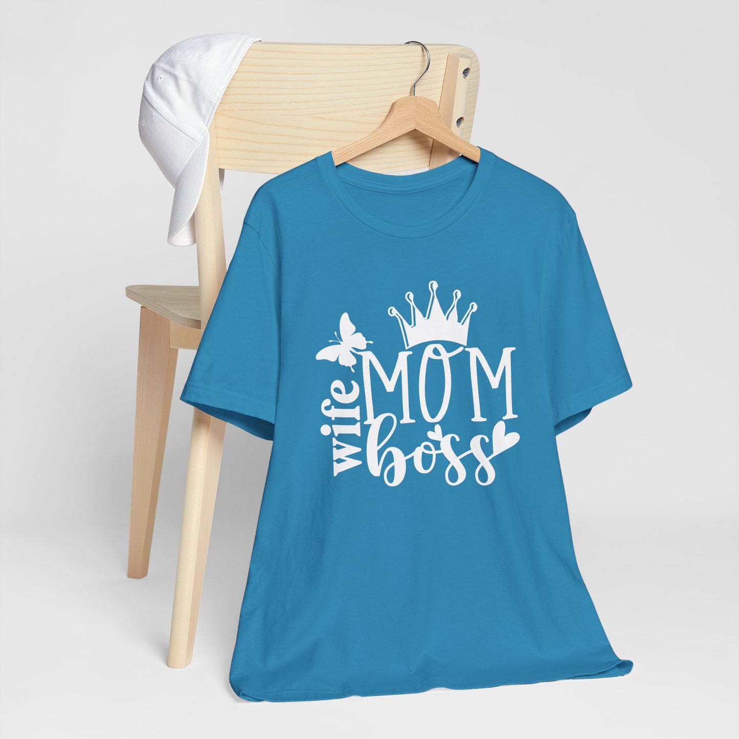 Mother's Day Unisex Jersey Short Sleeve Tee. Wife Mom Boss. Great gift for Mom