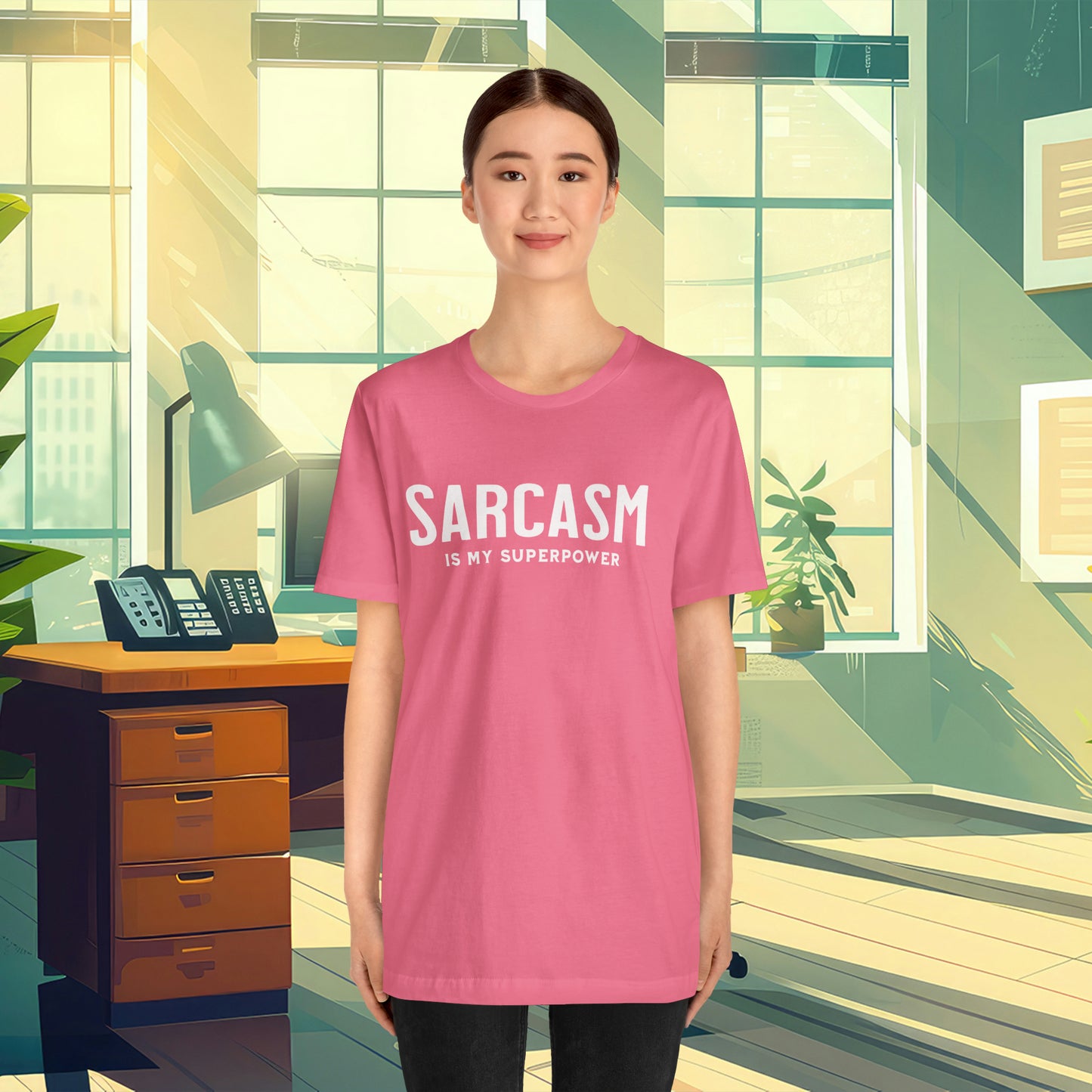 Sarcasm is my Superpower. Have fun with this Unisex Jersey Short Sleeve Tee