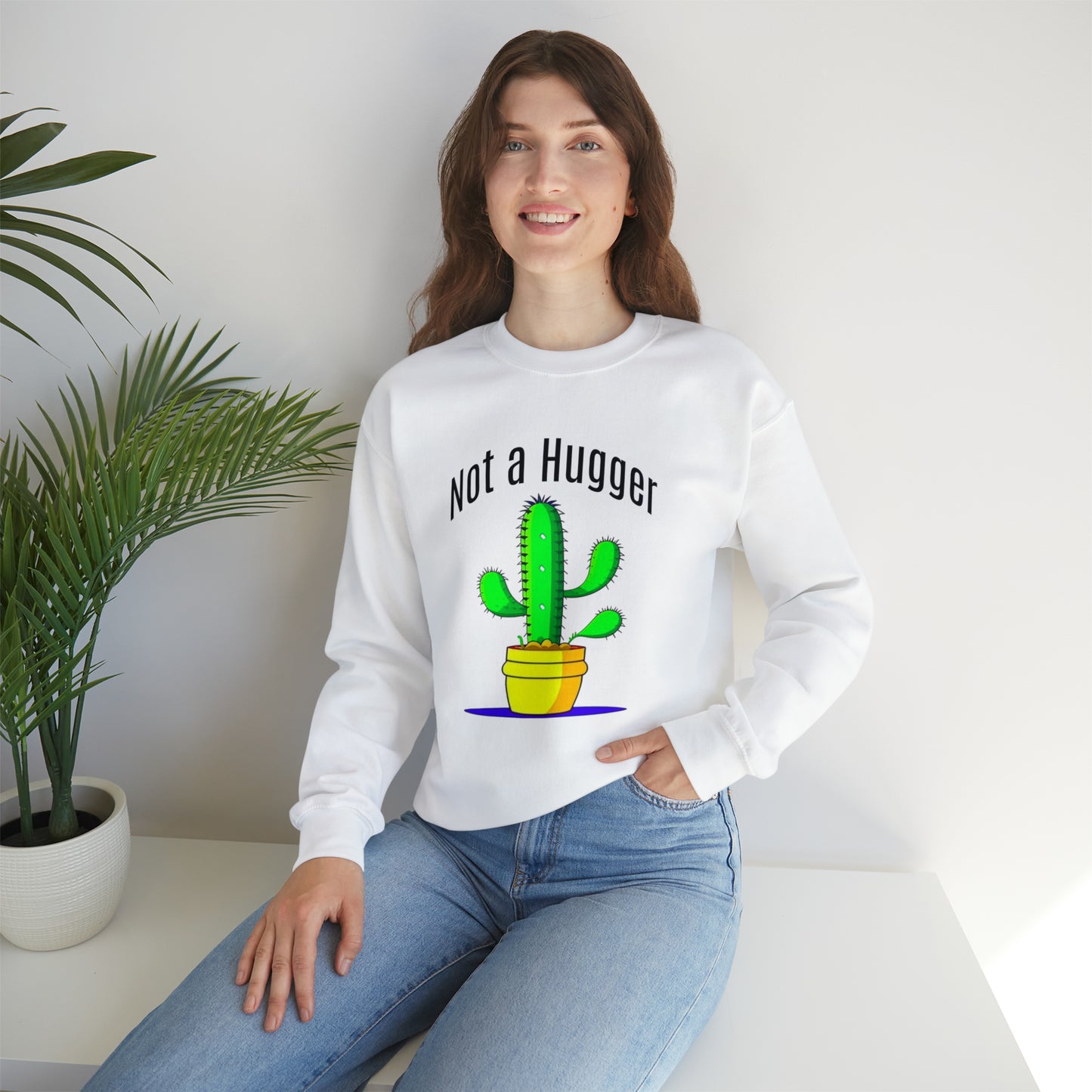 Not a Hugger Unisex Heavy Blend™ Crewneck Sweatshirt | For someone who appreciates personal space and values their own bubble!