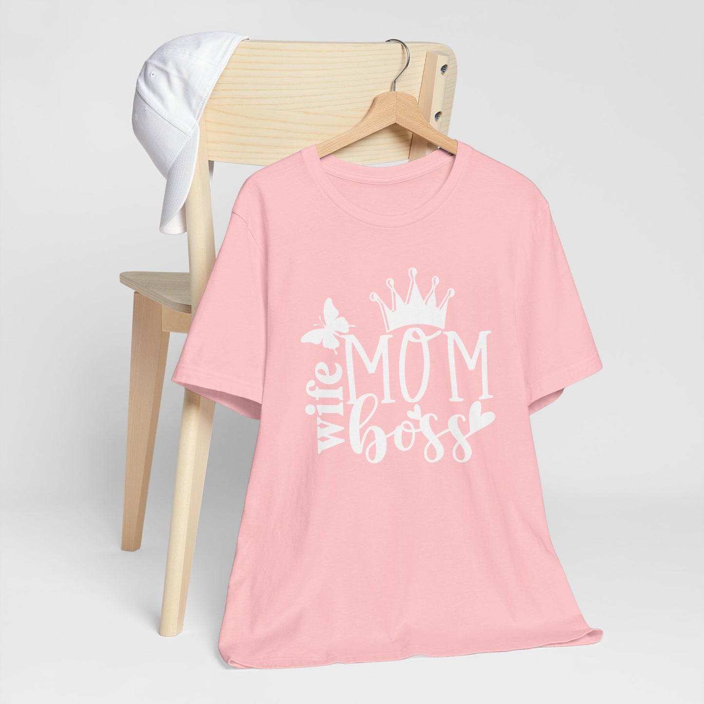 Mother's Day Unisex Jersey Short Sleeve Tee. Wife Mom Boss. Great gift for Mom