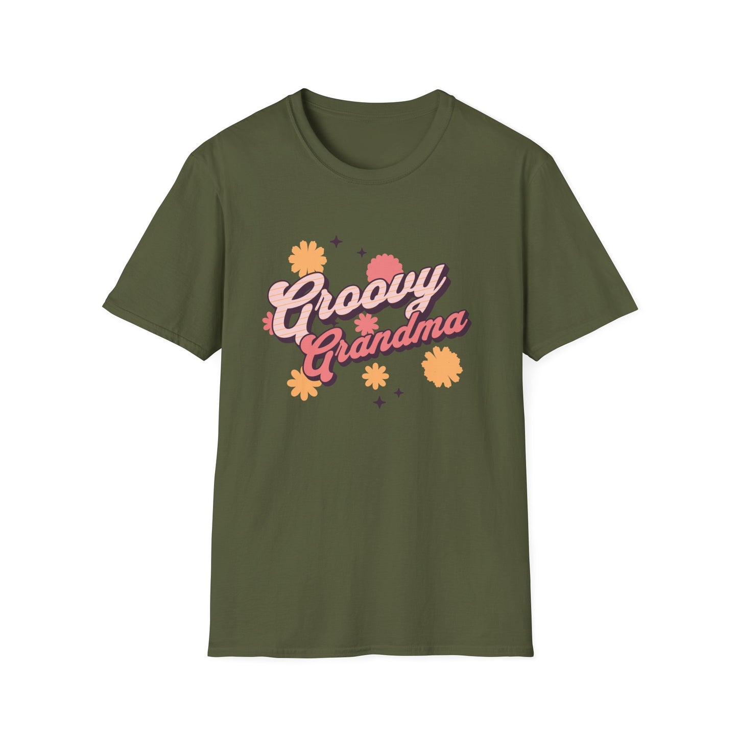 Groovy Grandma Softstyle T-Shirt. Great gift for grandma, mom, sister, friend