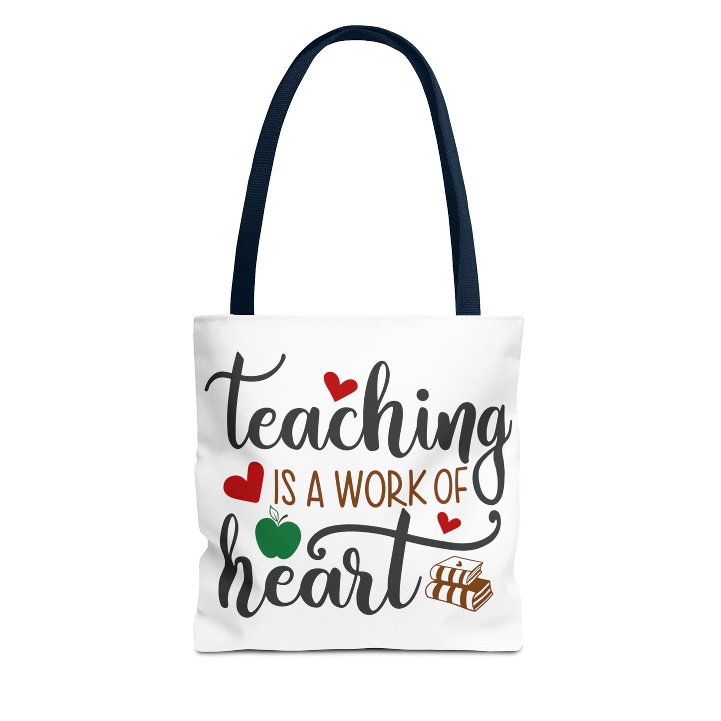 Teacher Tote Bag. Teaching is a work of Heart. Great gift for teacher. 13" x 13"