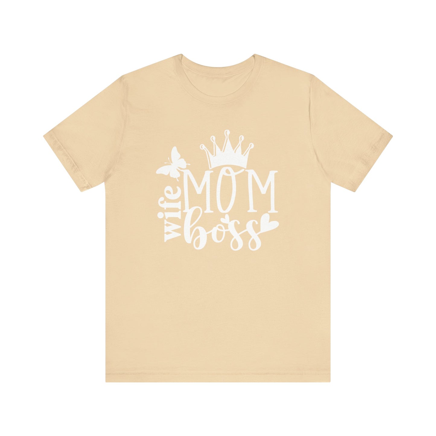 Mother's Day Unisex Jersey Short Sleeve Tee. Wife Mom Boss. Great gift for Mom