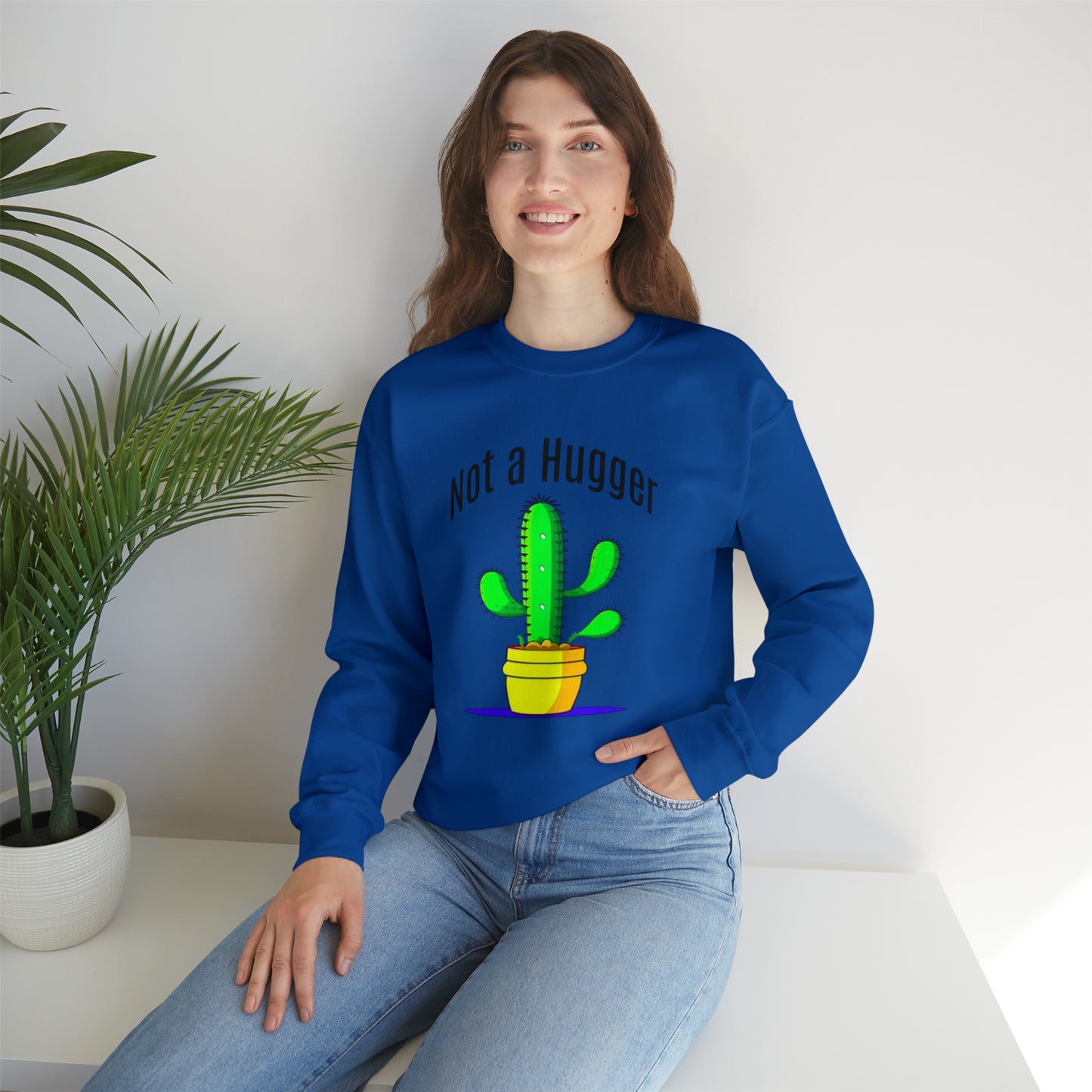 Not a Hugger Unisex Heavy Blend™ Crewneck Sweatshirt | For someone who appreciates personal space and values their own bubble!