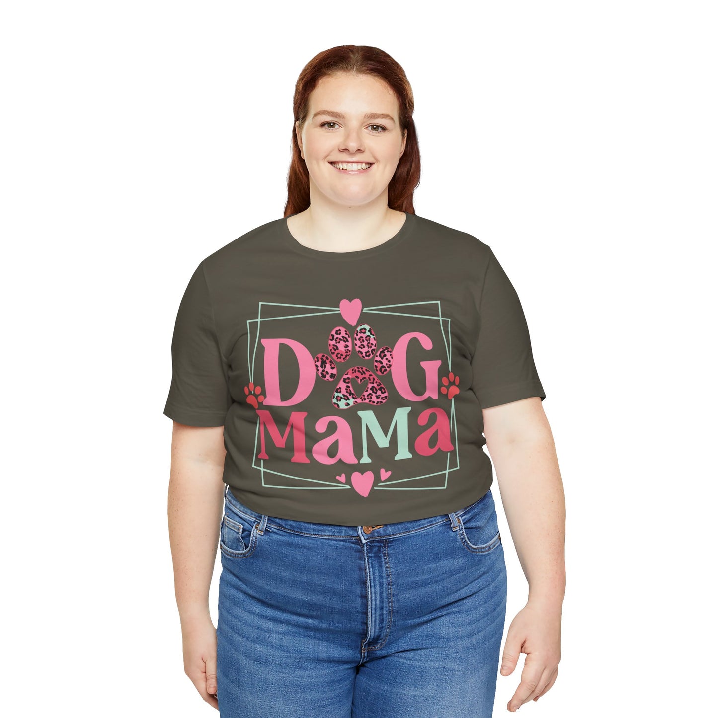 Dog Mama Unisex Jersey Short Sleeve Tee. Great gift for Dog Loving Mama