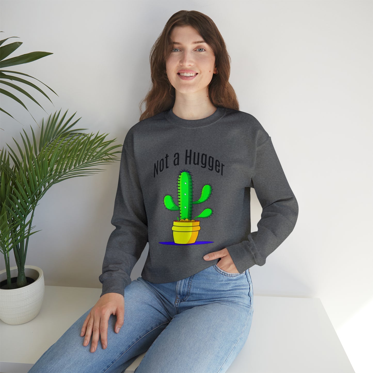 Not a Hugger Unisex Heavy Blend™ Crewneck Sweatshirt | For someone who appreciates personal space and values their own bubble!