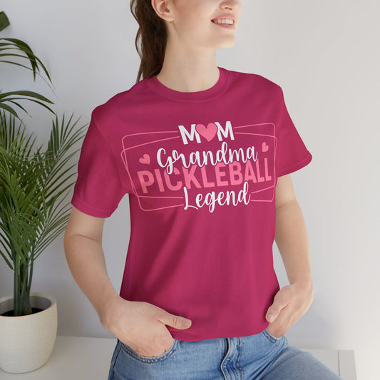 Mom Grandma Pickleball legend Unisex Jersey Short Sleeve Tee. Gift for Mom, Gift for Grandma