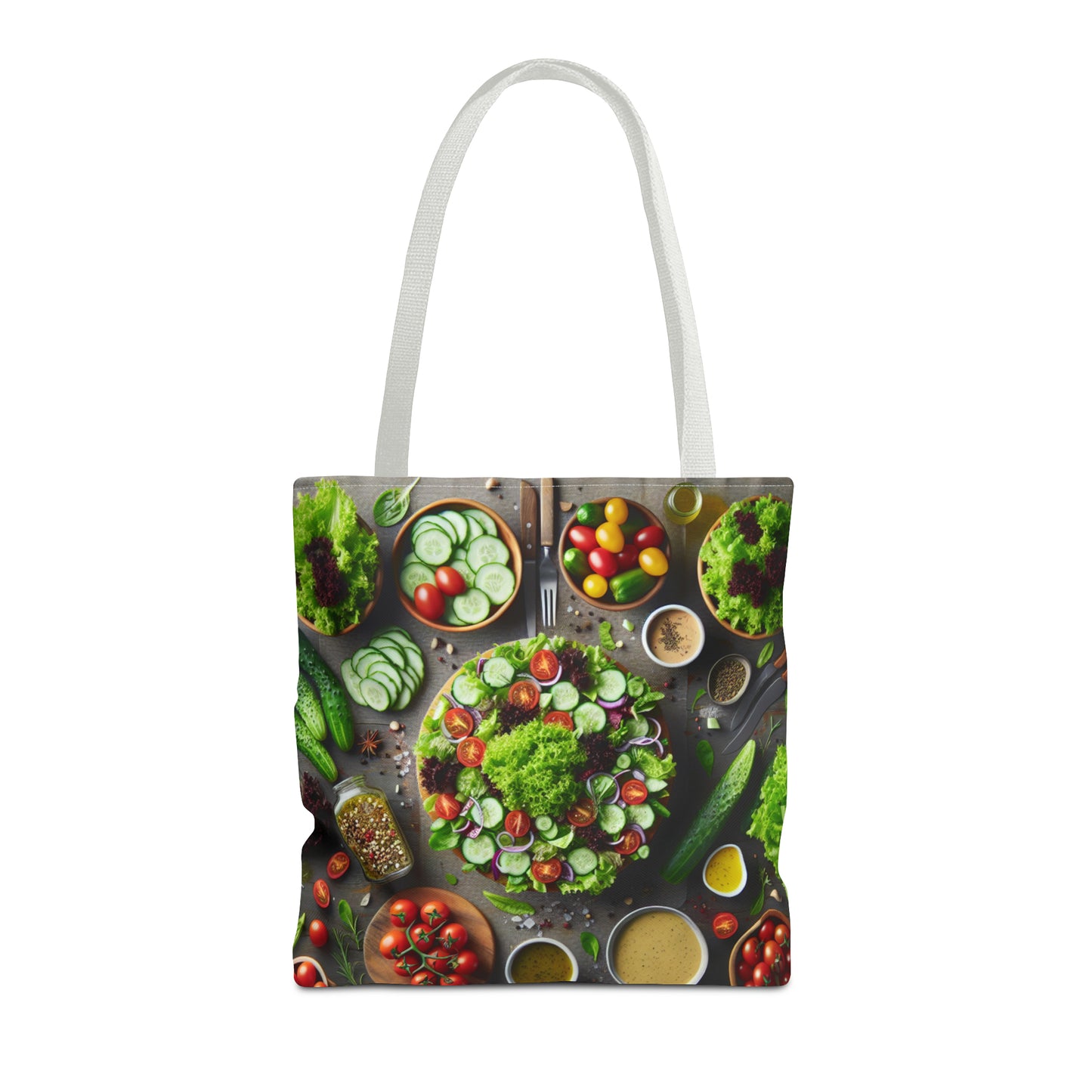 Vegetable design Tote Bag, Shopping Bag. White or Black handle