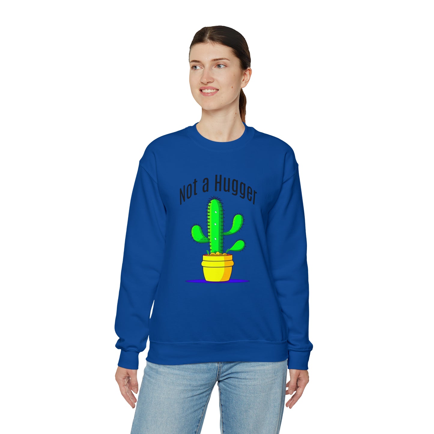 Not a Hugger Unisex Heavy Blend™ Crewneck Sweatshirt | For someone who appreciates personal space and values their own bubble!