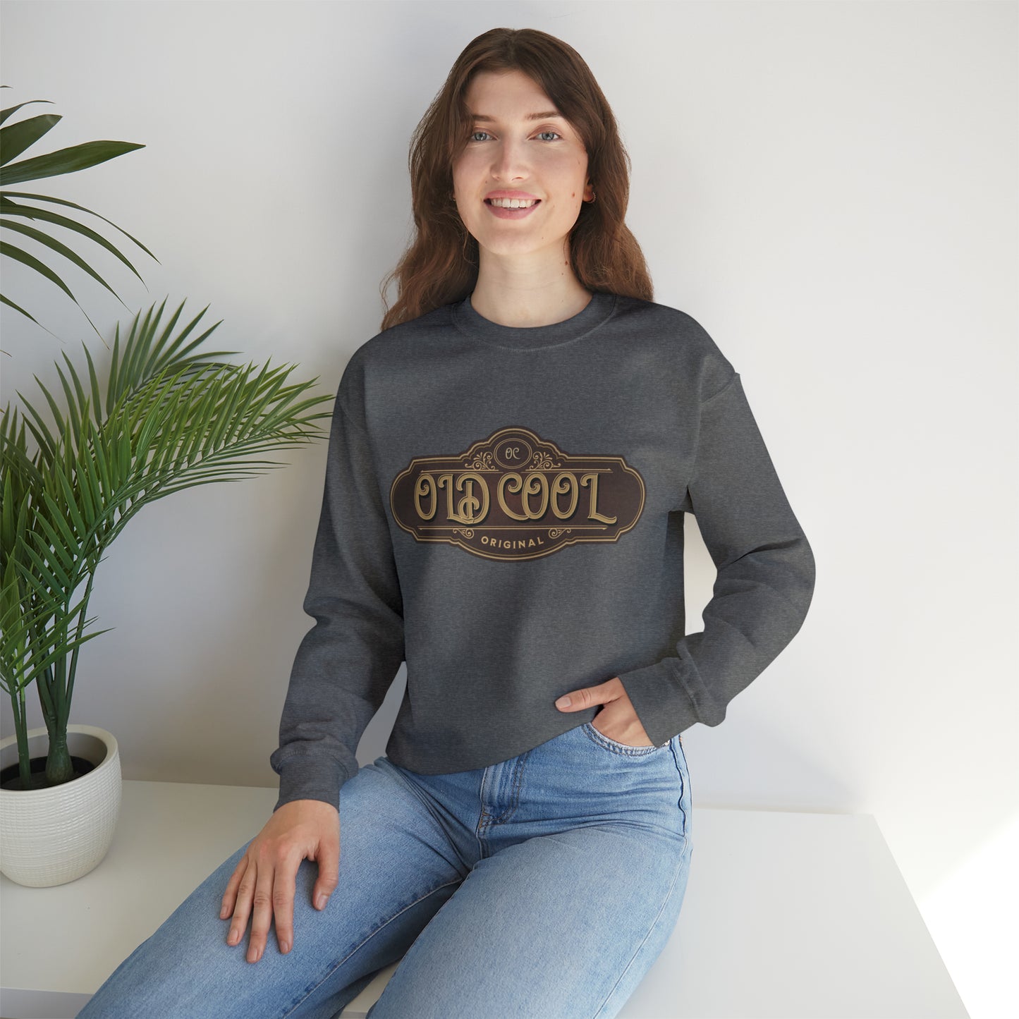 Men's Sweatshirt | Old Cool | Unisex Crewneck Sweatshirt