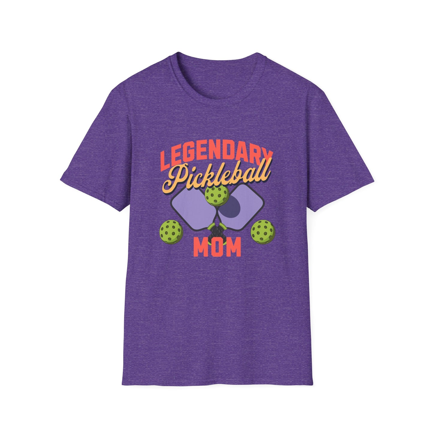 Pickleball Mom Unisex Softstyle T-Shirt. Legendary Pickleball Mom. Great gift for your Pickleball playing MOM