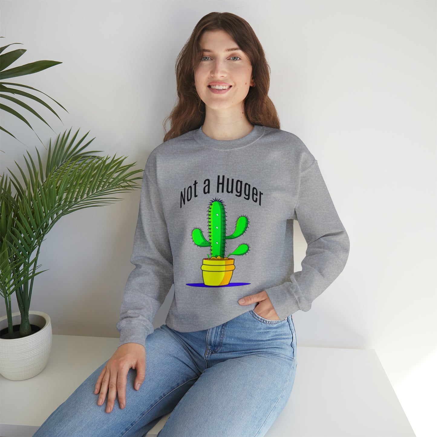 Not a Hugger Unisex Heavy Blend™ Crewneck Sweatshirt | For someone who appreciates personal space and values their own bubble!