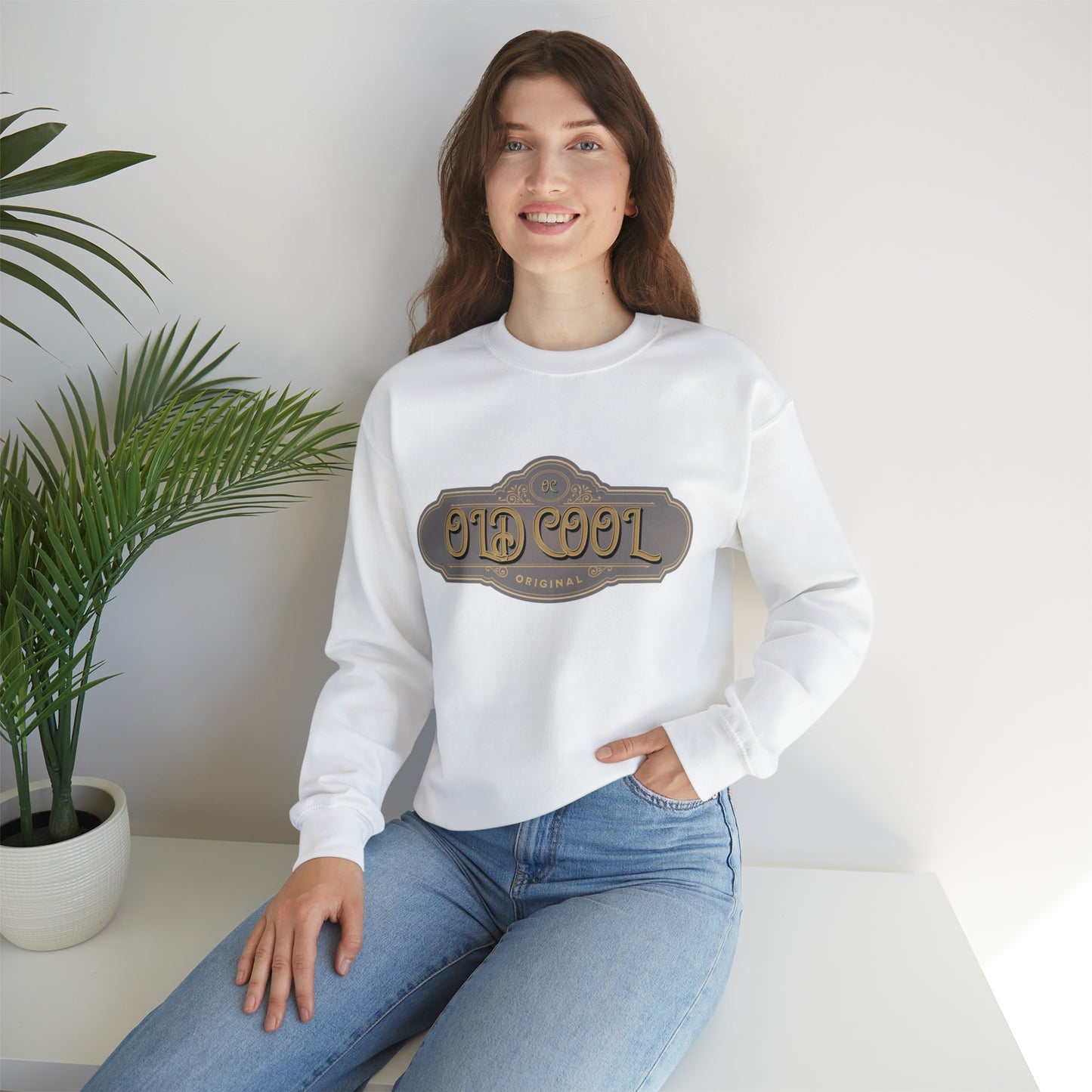 Men's Sweatshirt | Old Cool | Unisex Crewneck Sweatshirt