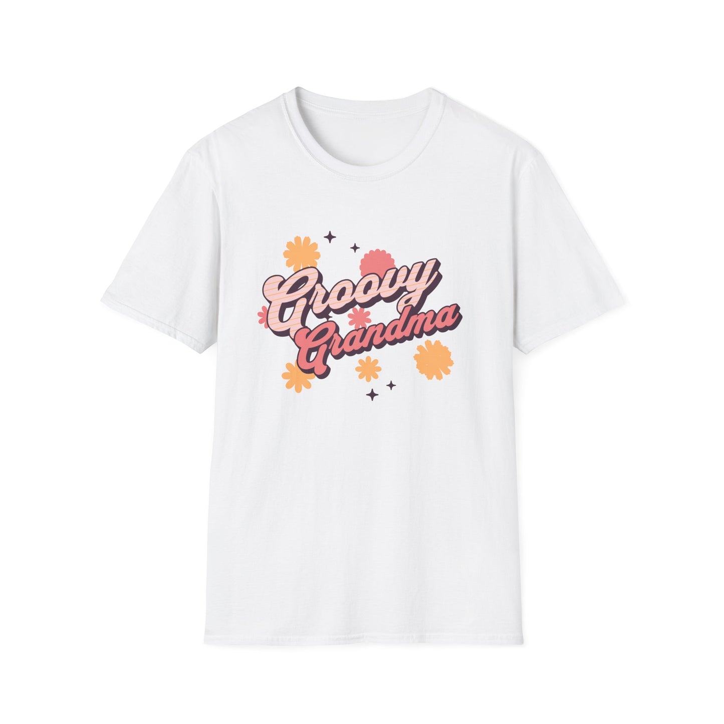 Groovy Grandma Softstyle T-Shirt. Great gift for grandma, mom, sister, friend