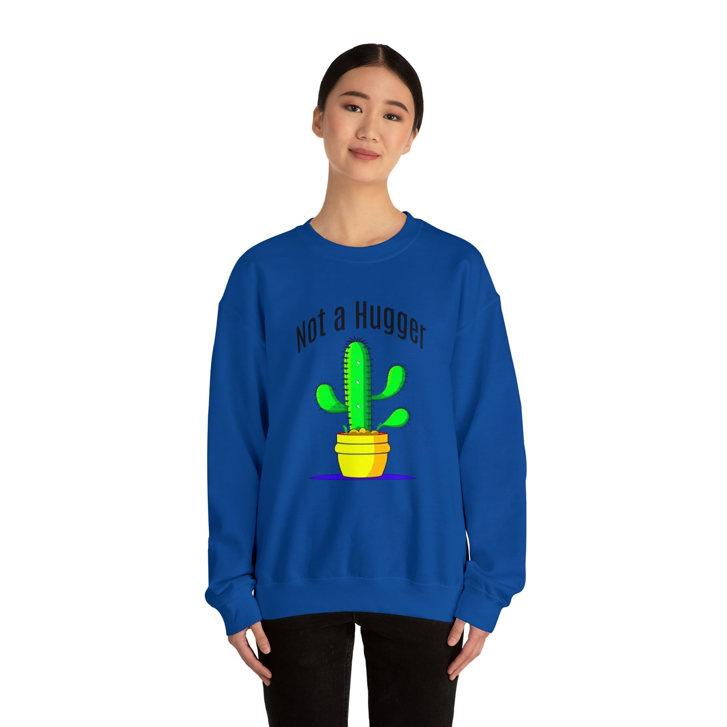 Not a Hugger Unisex Heavy Blend™ Crewneck Sweatshirt | For someone who appreciates personal space and values their own bubble!