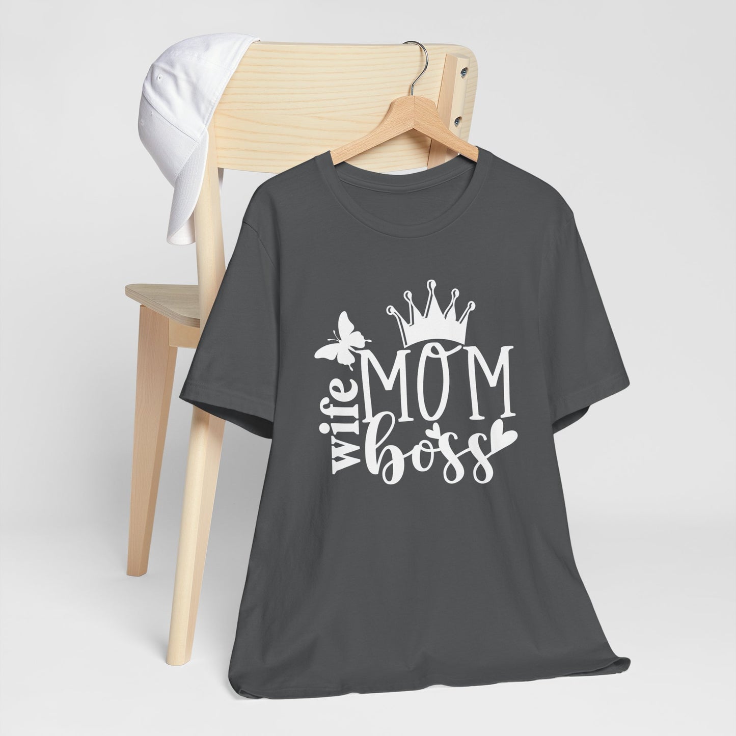 Mother's Day Unisex Jersey Short Sleeve Tee. Wife Mom Boss. Great gift for Mom