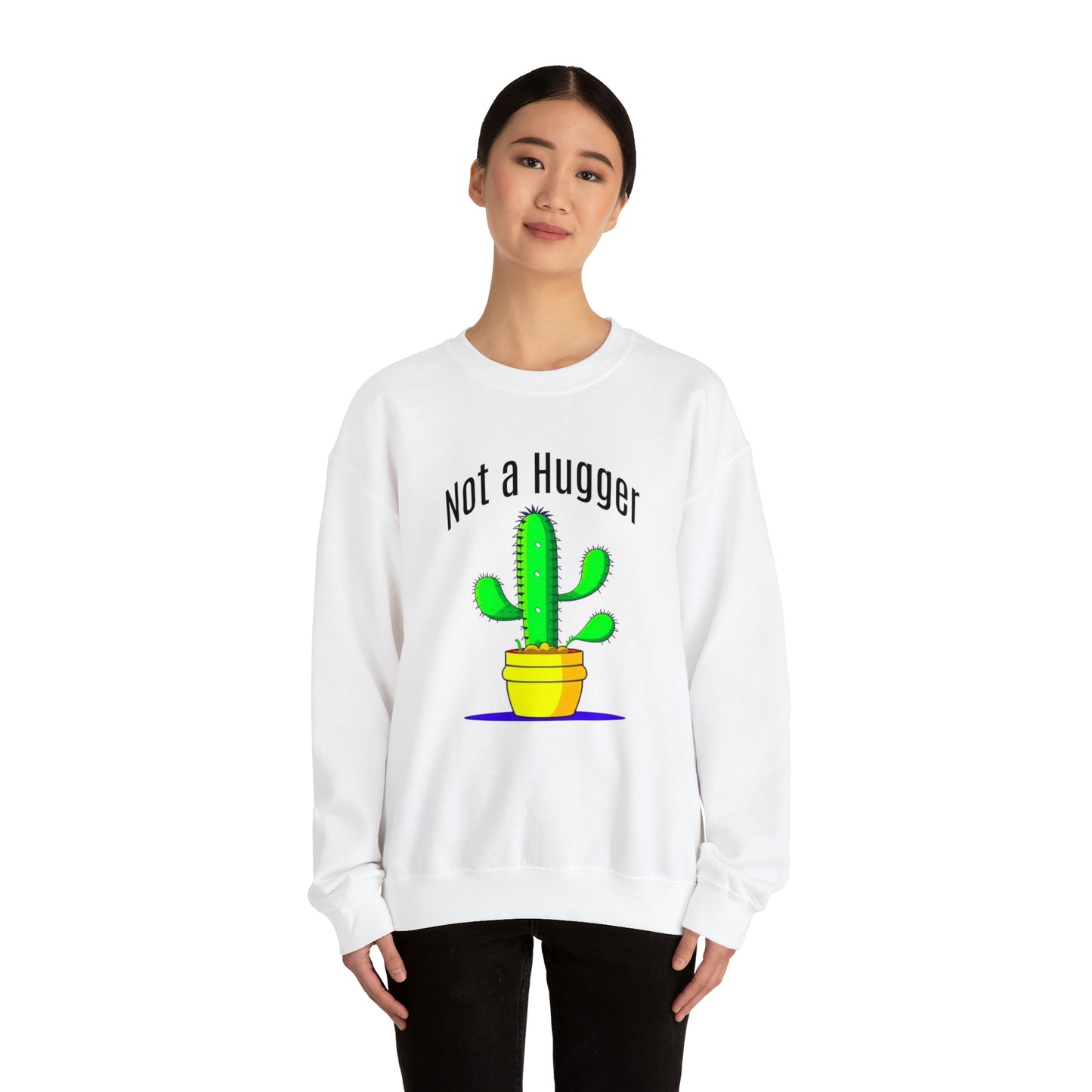 Not a Hugger Unisex Heavy Blend™ Crewneck Sweatshirt | For someone who appreciates personal space and values their own bubble!