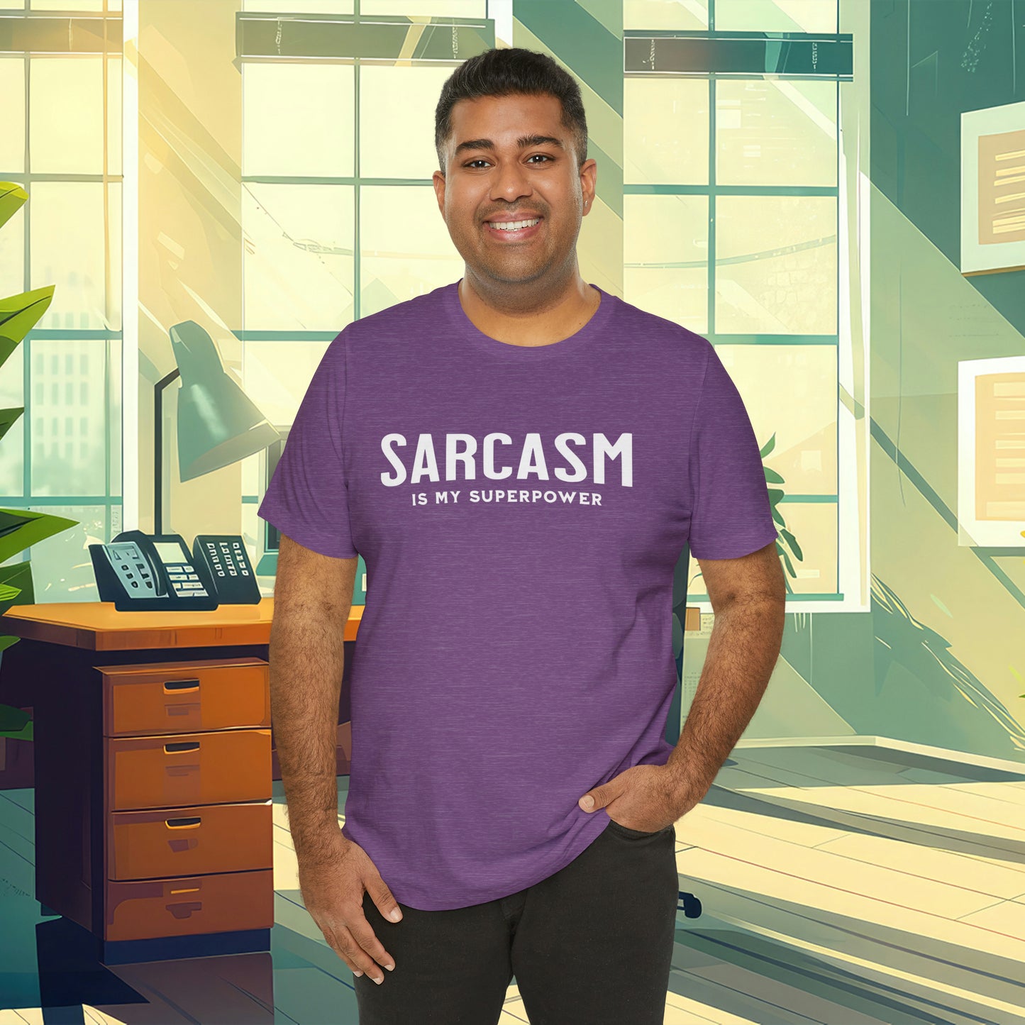 Sarcasm is my Superpower. Have fun with this Unisex Jersey Short Sleeve Tee