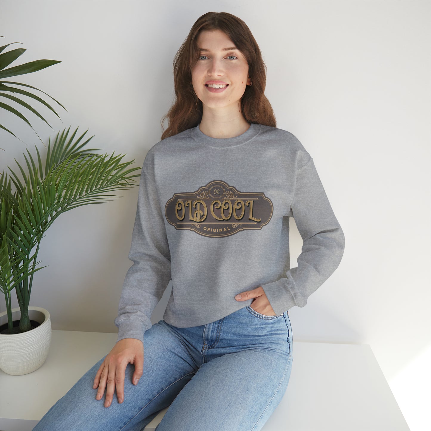 Men's Sweatshirt | Old Cool | Unisex Crewneck Sweatshirt