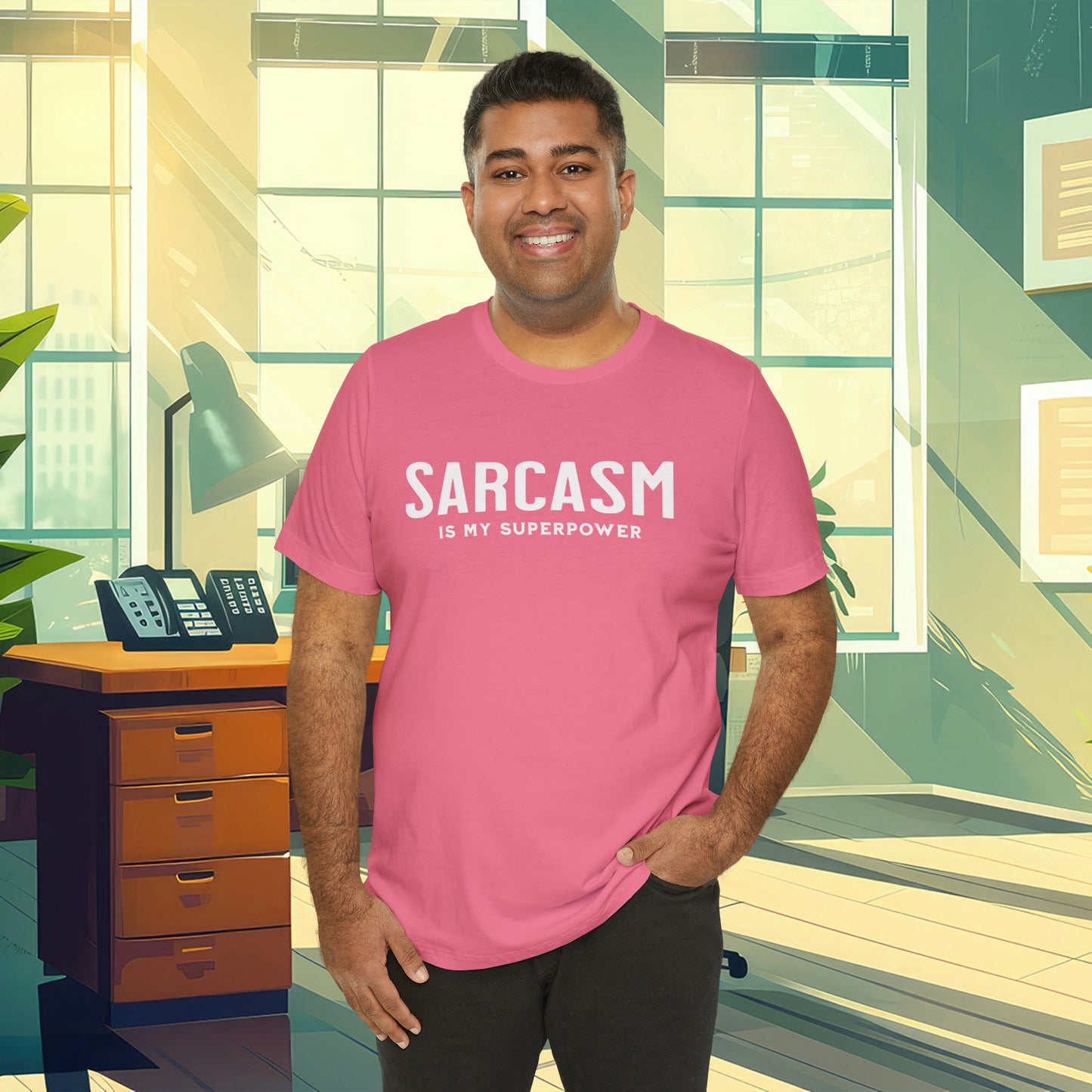 Sarcasm is my Superpower. Have fun with this Unisex Jersey Short Sleeve Tee