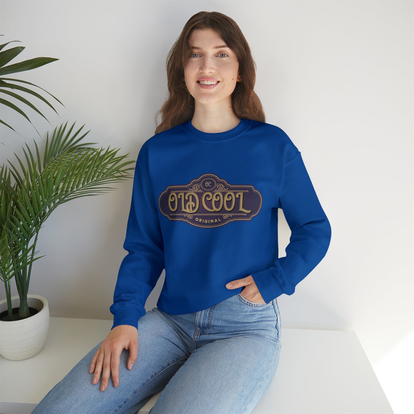 Men's Sweatshirt | Old Cool | Unisex Crewneck Sweatshirt