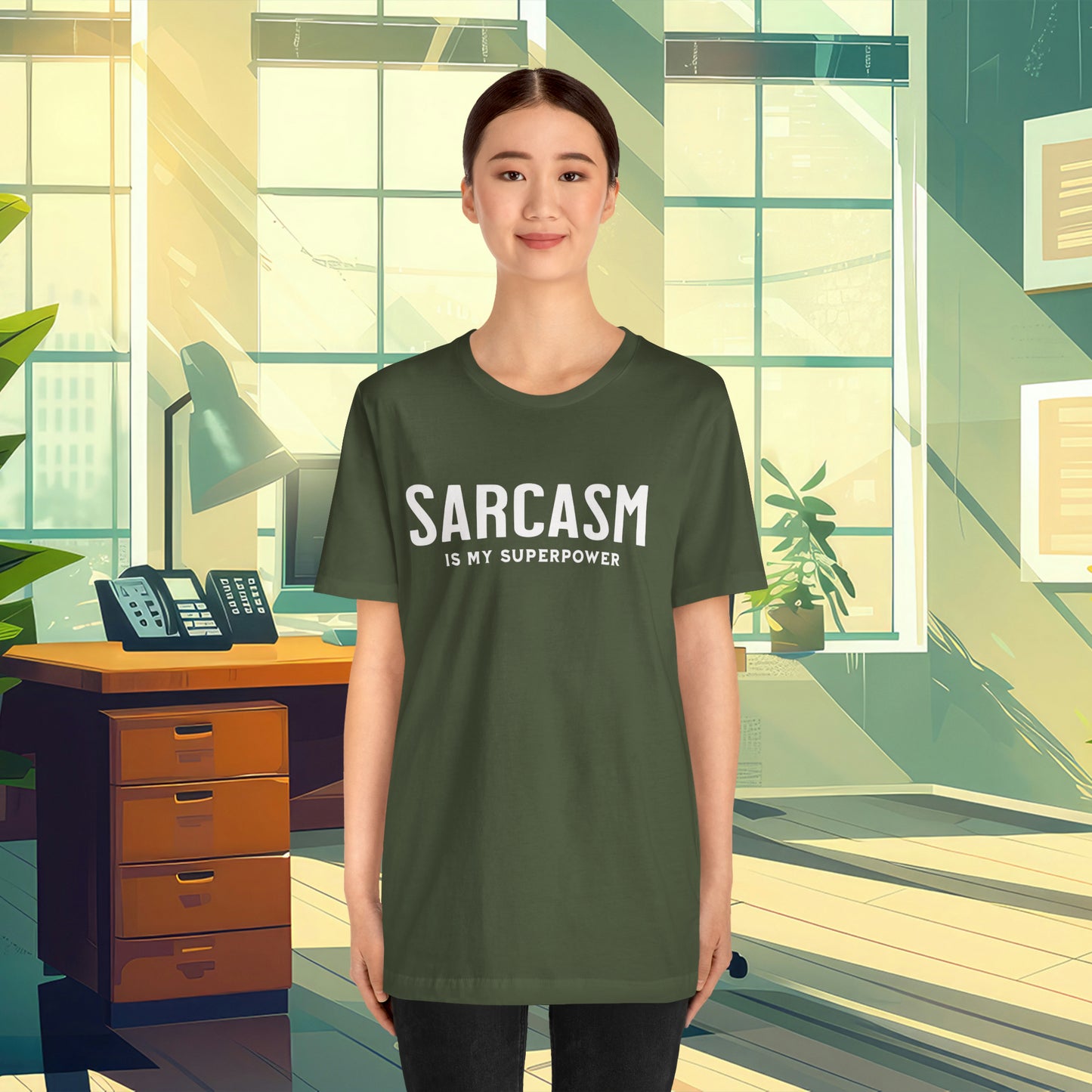 Sarcasm is my Superpower. Have fun with this Unisex Jersey Short Sleeve Tee