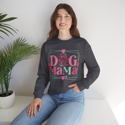 Dog Mom Unisex Sweatshirt. Gift for a Dog loving Mom.