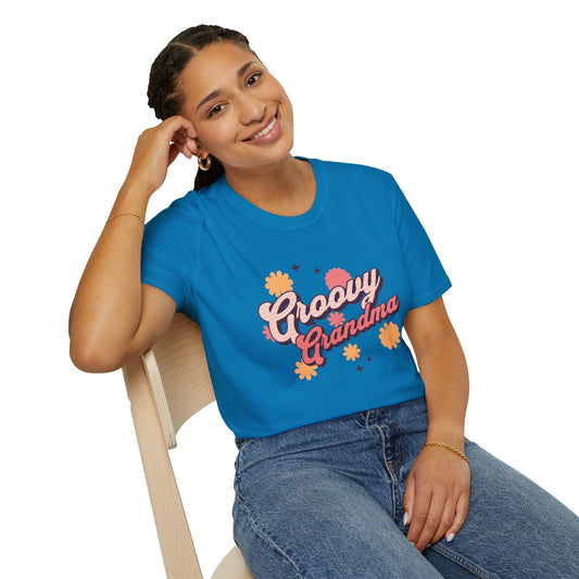 Groovy Grandma Softstyle T-Shirt. Great gift for grandma, mom, sister, friend